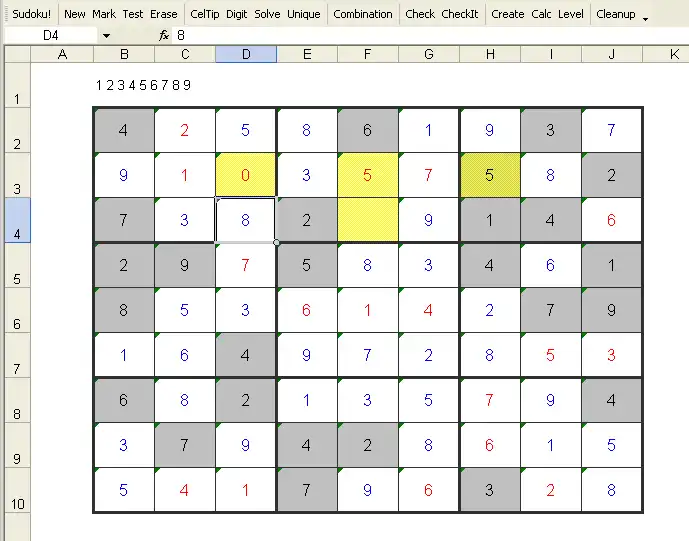 WebツールまたはWebアプリ数独スプレッドシートをダウンロードする