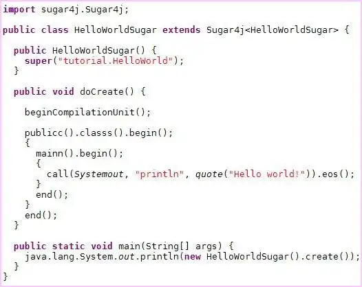 Scarica lo strumento web o l'app web Sugar4j