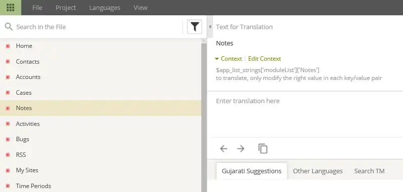 Laden Sie SuiteCRM-Übersetzungen für das Web-Tool oder die Web-App herunter