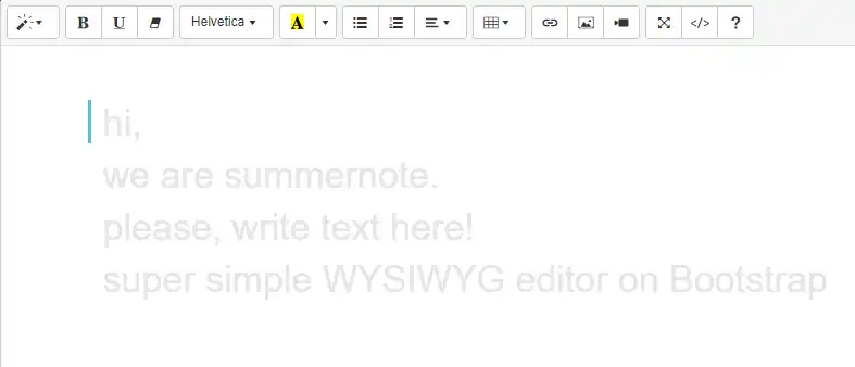 Download web tool or web app Summernote