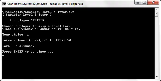 웹 도구 또는 웹 앱 Supaplex Level Skipper를 다운로드하여 온라인 Linux를 통해 Windows 온라인에서 실행