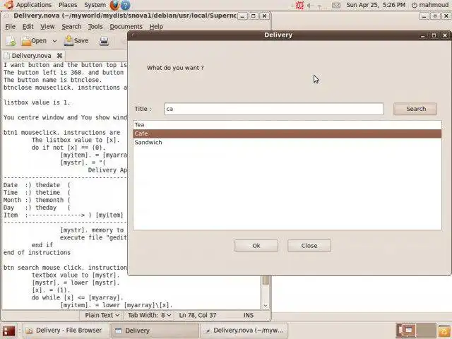 Muat turun alat web atau aplikasi web bahasa pengaturcaraan Supernova untuk dijalankan di Linux dalam talian