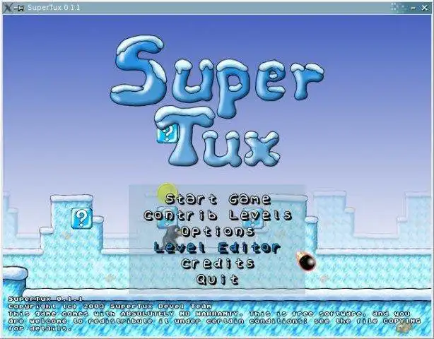 Загрузите веб-инструмент или веб-приложение Super Tux для работы в Windows онлайн через Linux онлайн