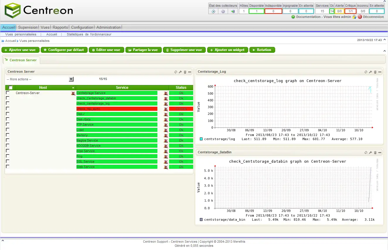 Download web tool or web app Supervision distribuée Centreon/Nagios