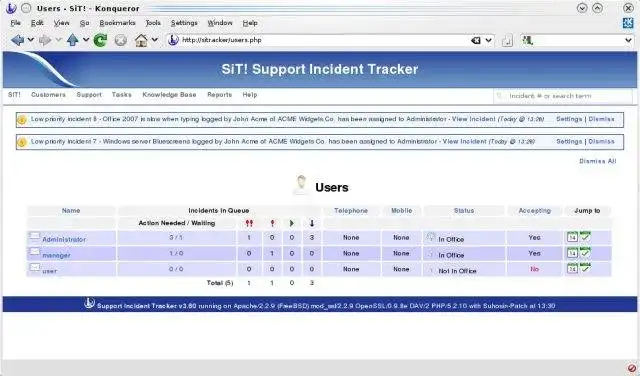 Download web tool or web app Support Incident Tracker