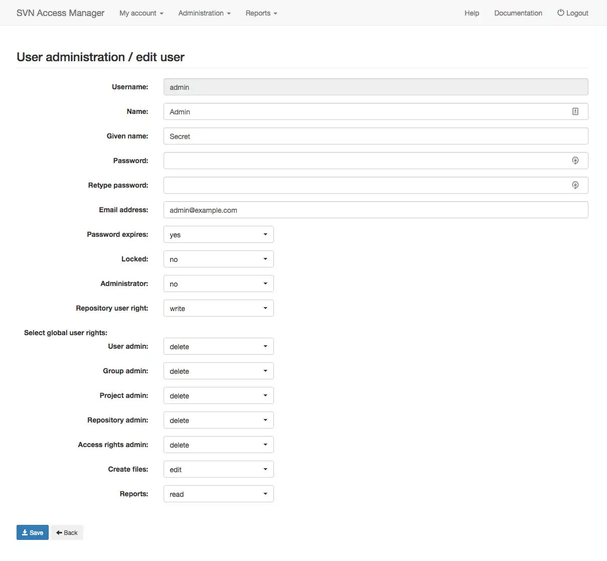 Download web tool or web app svn-access-manager