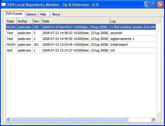 הורד כלי אינטרנט או אפליקציית אינטרנט SVN Local Repository Monitor