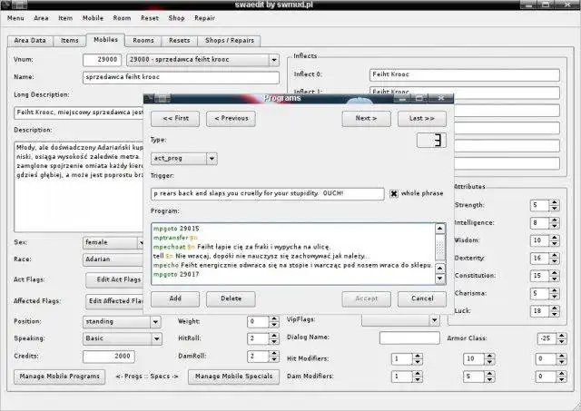 Download web tool or web app swaedit (Star Wars Mud Area Editor) to run in Linux online