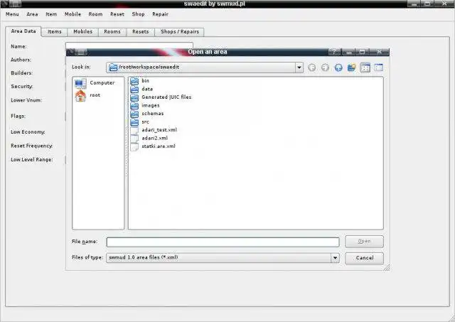 Download web tool or web app swaedit (Star Wars Mud Area Editor) to run in Linux online