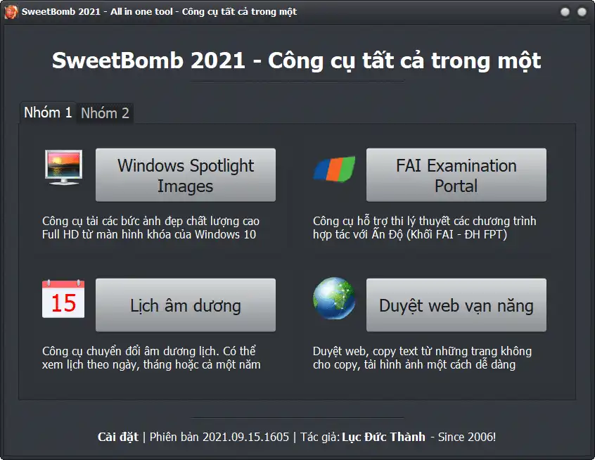 Download web tool or web app SweetBomb 2021