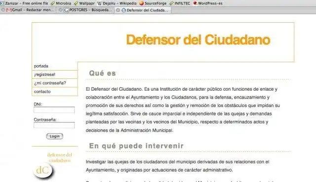 Download web tool or web app SW para Oficinas Defensor del Ciudadano