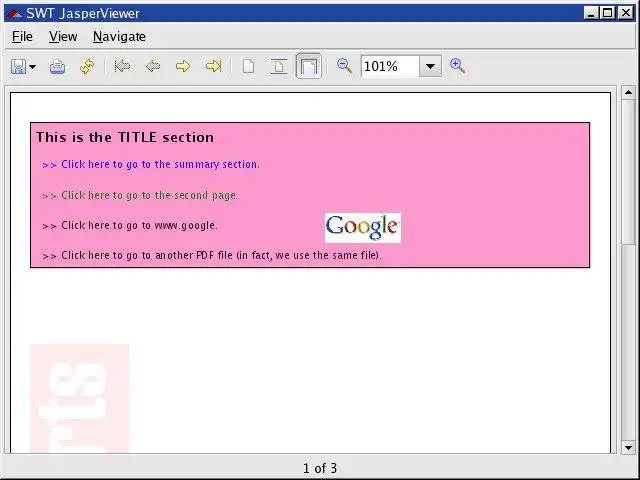 Download web tool or web app SWTJasperViewer
