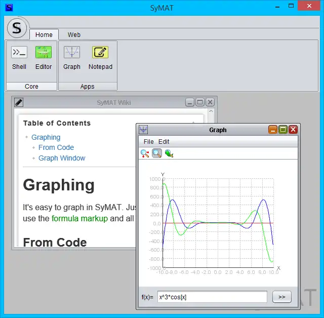 Mag-download ng web tool o web app na SyMAT para tumakbo sa Linux online