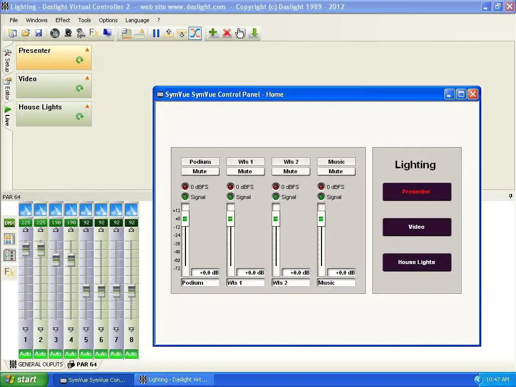Mag-download ng web tool o web app na Symetrix SymVue Automation para tumakbo sa Windows online sa Linux online