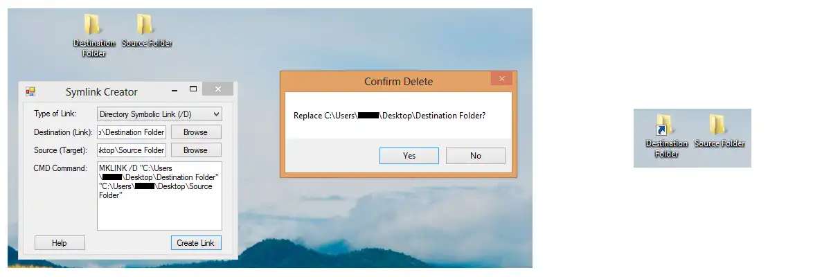 Download web tool or web app Symlink Creator