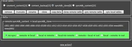 Download webtool of webapp sync4db