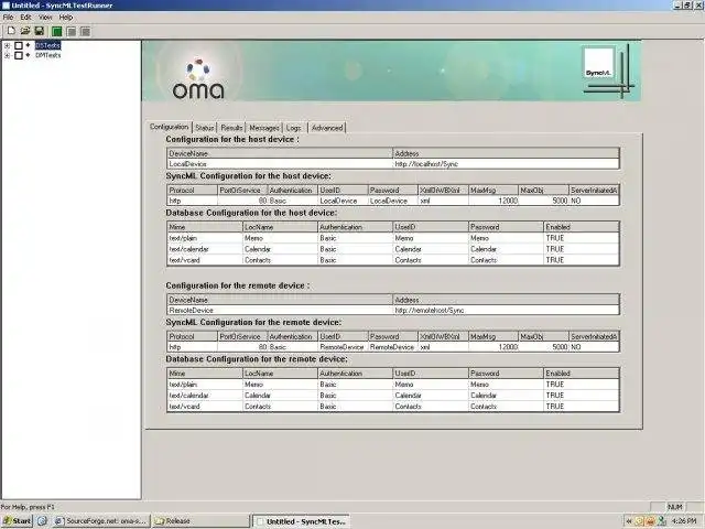 Download web tool or web app SyncML Conformance Test Suite