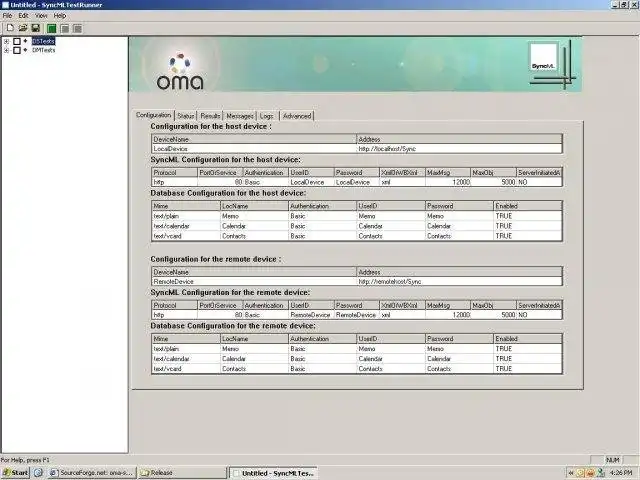 Unduh alat web atau aplikasi web SyncML Conformance Test Suite