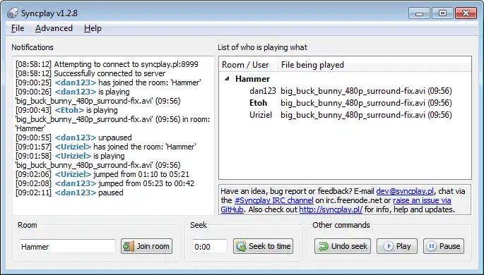 Download web tool or web app Syncplay