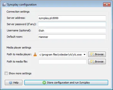 Pobierz narzędzie internetowe lub aplikację internetową Syncplay