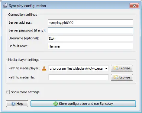 Unduh alat web atau aplikasi web Syncplay