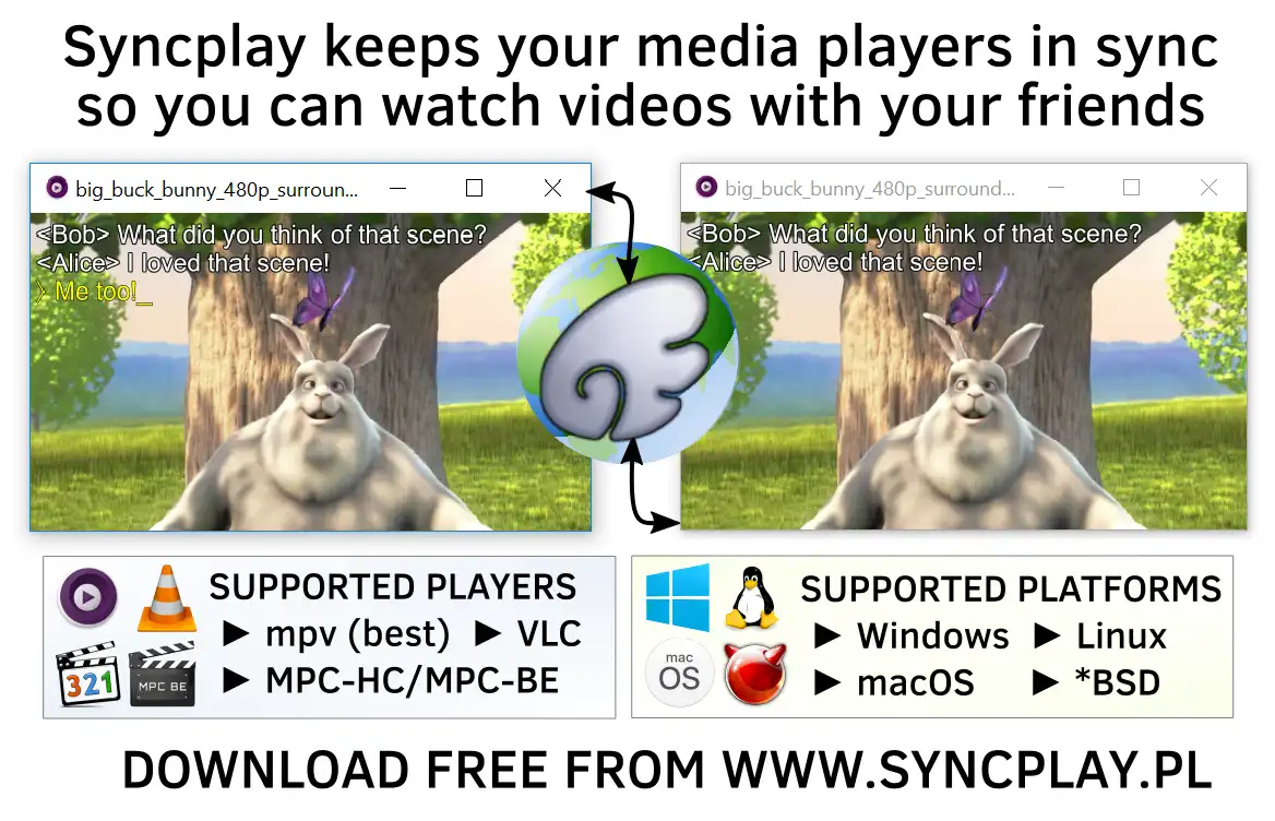 ดาวน์โหลดเครื่องมือเว็บหรือเว็บแอป Syncplay