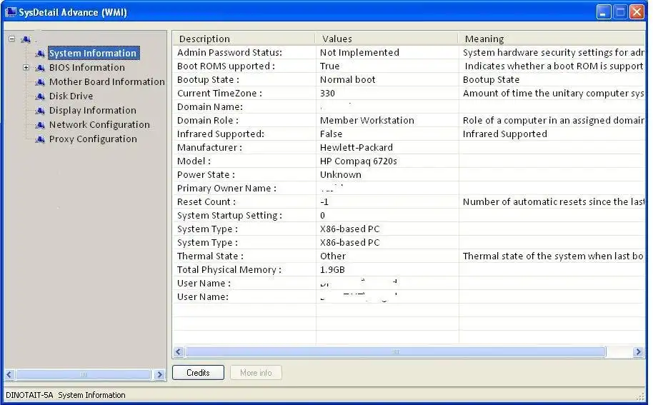 Download web tool or web app SysDetail Advance