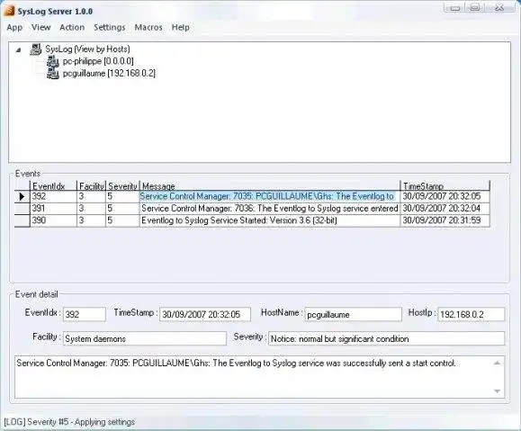 Descargue la herramienta web o la aplicación web Syslog Server
