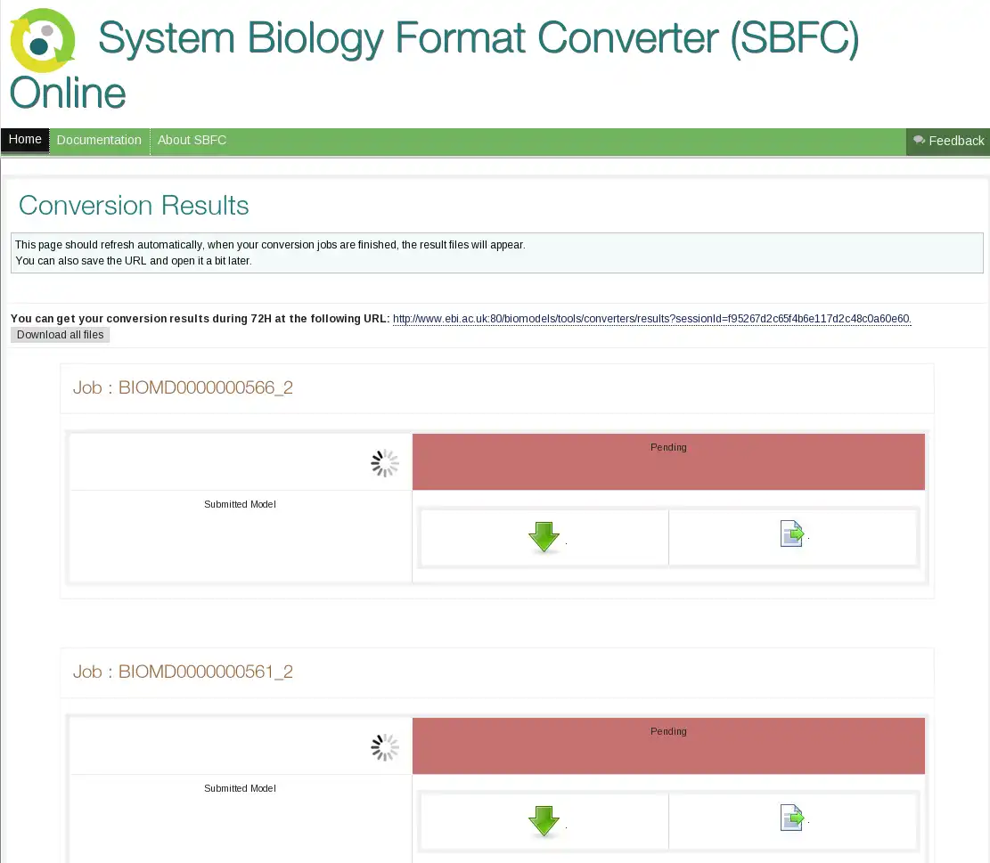 Unduh alat web atau aplikasi web Sistem Biologi Format Converter