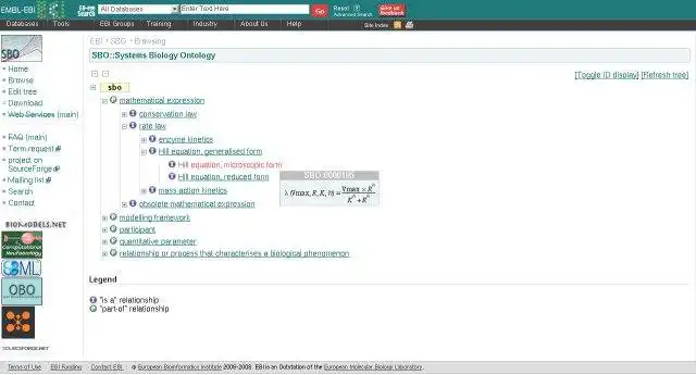 Download web tool or web app Systems Biology Ontology to run in Windows online over Linux online