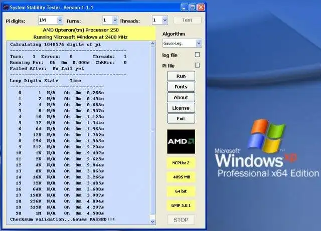 قم بتنزيل أداة الويب أو تطبيق الويب System Stability Tester