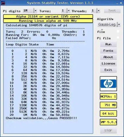 Mag-download ng web tool o web app System Stability Tester para tumakbo sa Linux online