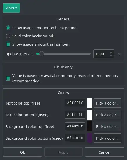 Download web tool or web app Systray Memory Display