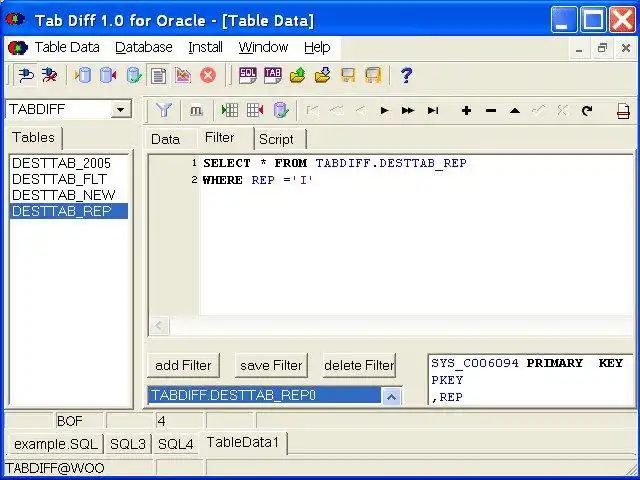 Download web tool or web app Tabdiff