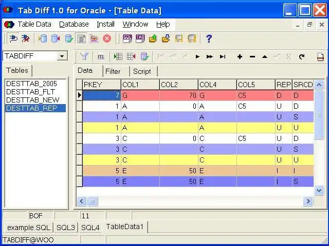 Download web tool or web app Tabdiff