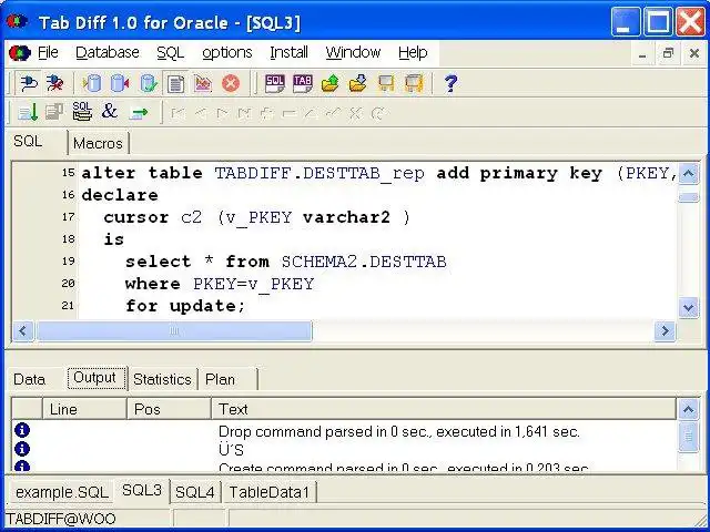 Download web tool or web app Tabdiff