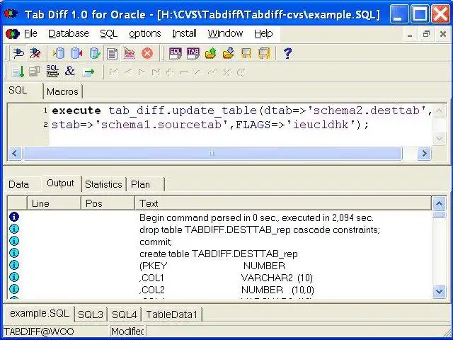 Download web tool or web app Tabdiff