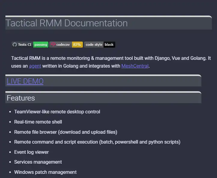 Baixe a ferramenta da web ou o aplicativo da web Tactical RMM