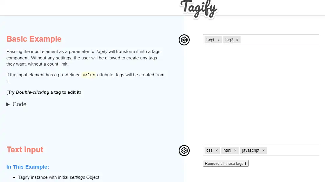 Download web tool or web app Tagify