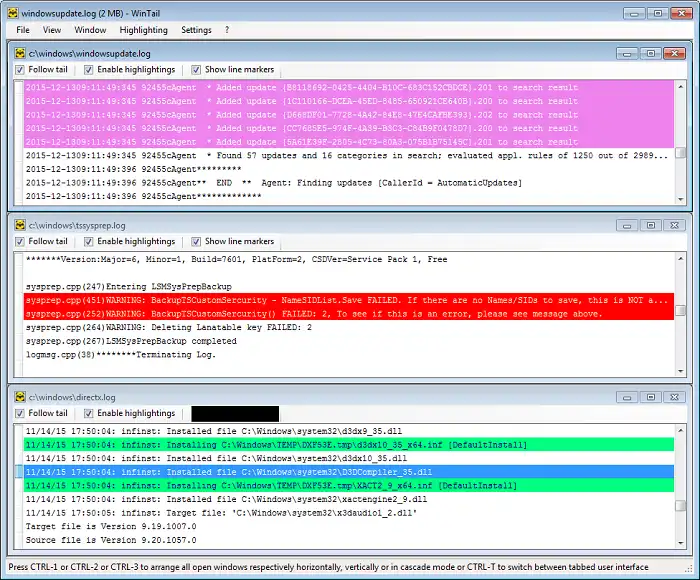 Descargue la herramienta web o la aplicación web Tail para Windows