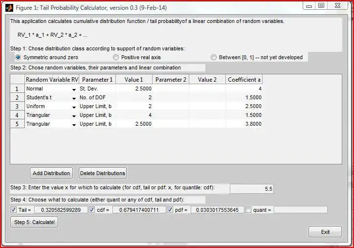 Download web tool or web app Tail Probability Calculator to run in Windows online over Linux online