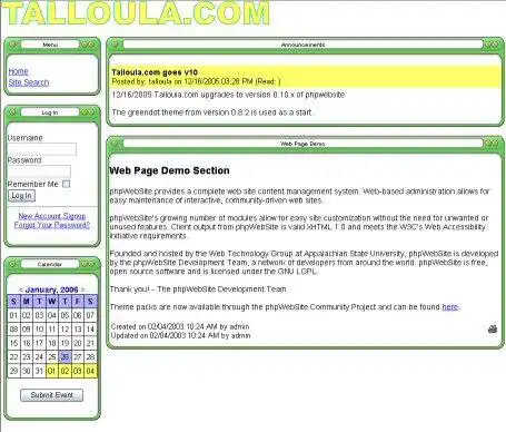 Mag-download ng web tool o web app Talloula.com phpwebsite Themes Mods