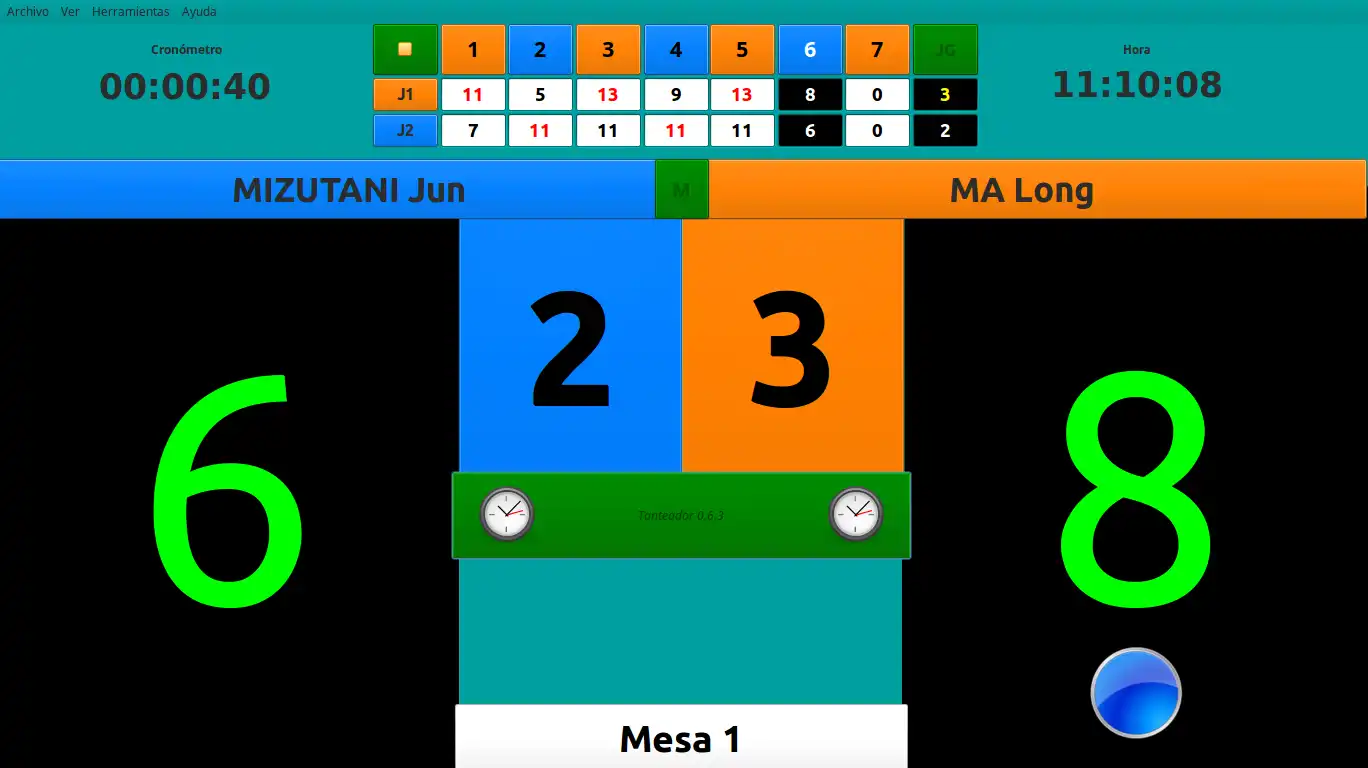 Unduh alat web atau aplikasi web Tanteador tenis de mesa untuk dijalankan di Linux online