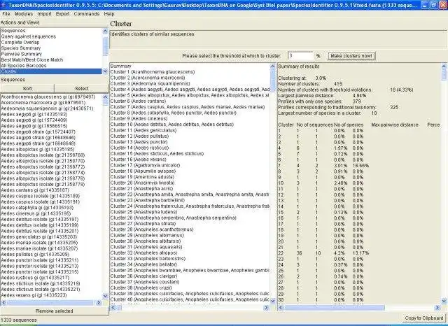 Télécharger l'outil Web ou l'application Web TaxonDNA