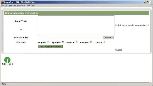 Download web tool or web app TaxonGrab