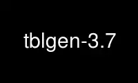 הפעל את tblgen-3.7 בספק אירוח חינמי של OnWorks על Ubuntu Online, Fedora Online, אמולטור מקוון של Windows או אמולטור מקוון של MAC OS