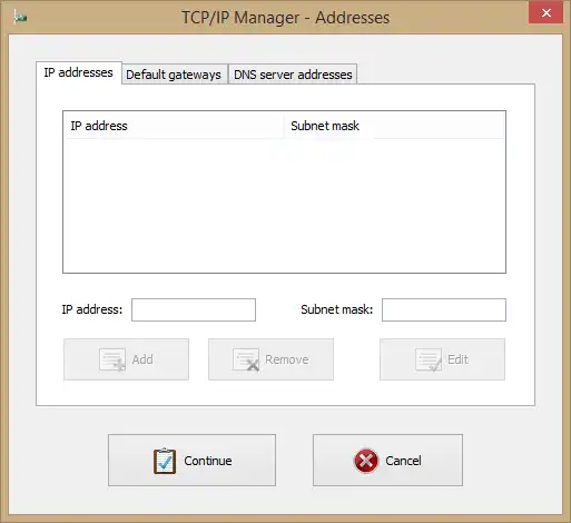Download web tool or web app TCP/IP Manager
