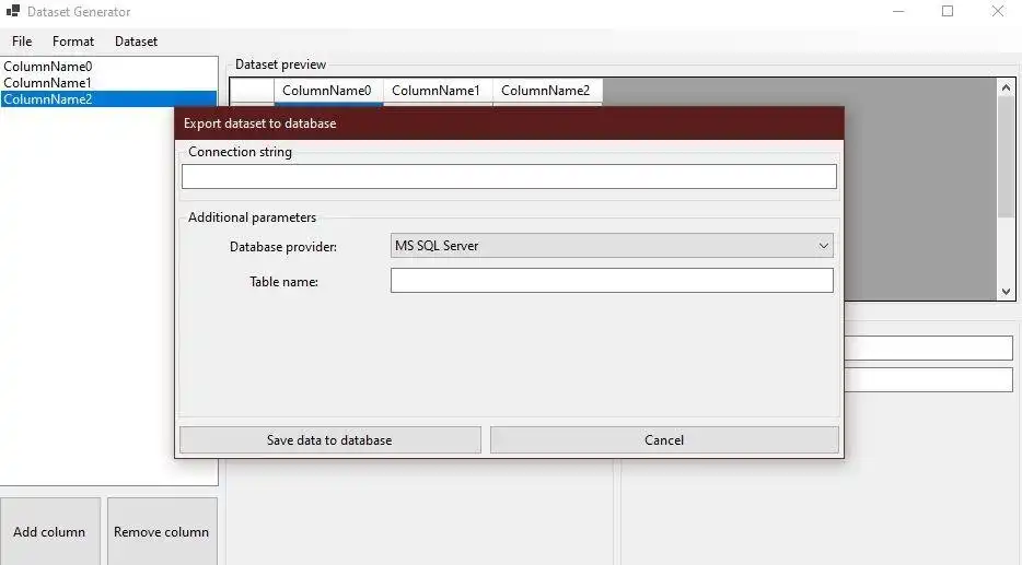 Download web tool or web app TDG - Test data generator