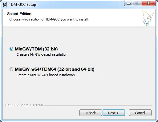 下载网络工具或网络应用程序 TDM-GCC MinGW 编译器