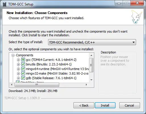 Unduh alat web atau aplikasi web TDM-GCC MinGW Compiler
